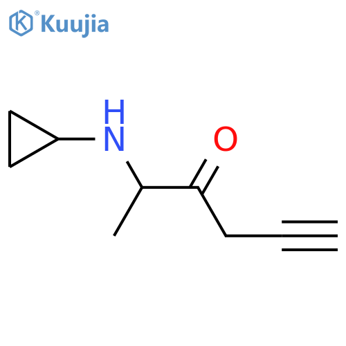 2-(Cyclopropylamino)hex-5-yn-3-one structure