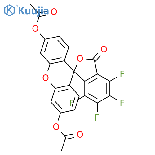 Spiro[isobenzofuran-1(3H),9'-[9H]xanthen]-3-one,3',6'-bis(acetyloxy)-4,5,6,7-tetrafluoro- structure