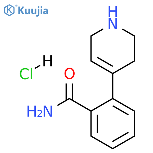 2-(1,2,3,6-tetrahydropyridin-4-yl)benzamide hydrochloride structure