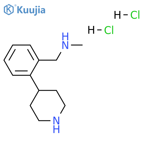 N-Methyl-1-(2-(piperidin-4-yl)phenyl)methanamine dihydrochloride structure