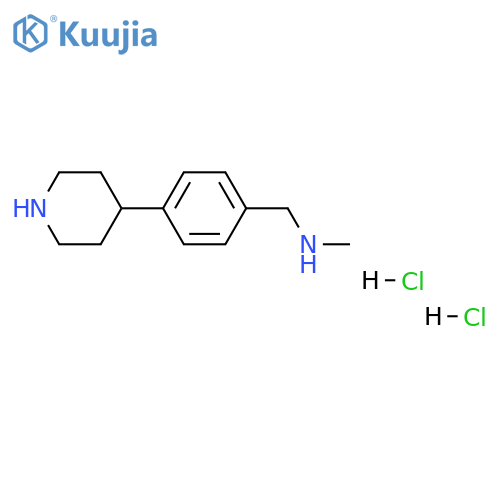 N-Methyl-1-(4-(piperidin-4-yl)phenyl)methanamine dihydrochloride structure
