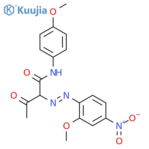 Butanamide,2-[2-(2-methoxy-4-nitrophenyl)diazenyl]-N-(4-methoxyphenyl)-3-oxo- structure