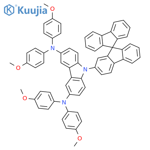 9H-Carbazole-3,6-diamine, N3,N3,N6,N6-tetrakis(4-methoxyphenyl)-9-(9,9'-spirobi[9H-fluoren]-2-yl)- structure