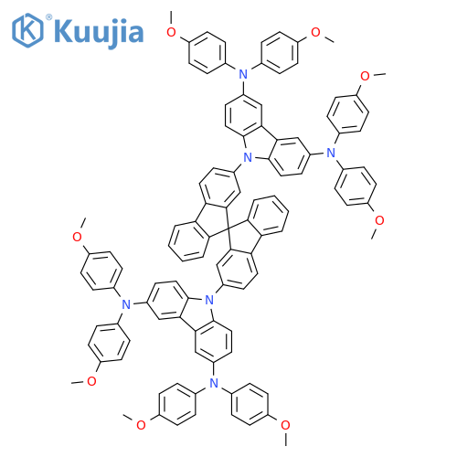 9H-Carbazole-3,6-diamine, 9,9'-(9,9'-spirobi[9H-fluorene]-2,2'-diyl)bis[N3,N3,N6,N6-tetrakis(4-methoxyphenyl)- structure