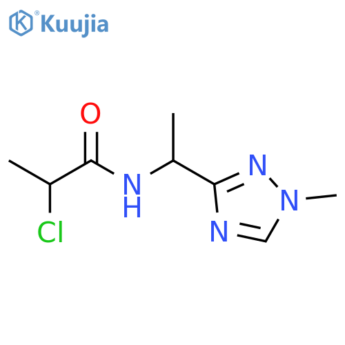2-Chloro-N-[1-(1-methyl-1H-1,2,4-triazol-3-yl)ethyl]propanamide structure