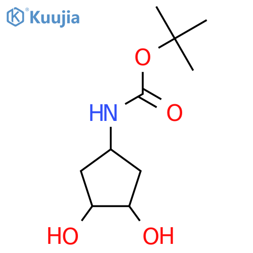 Tert-butyl N-(3,4-dihydroxycyclopentyl)carbamate structure