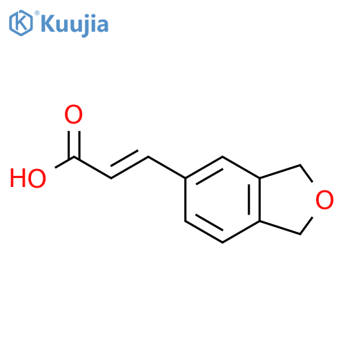 (2E)-3-(1,3-dihydro-2-benzofuran-5-yl)prop-2-enoic acid structure