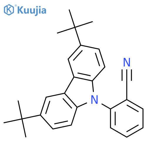 Benzonitrile, 2-[3,6-bis(1,1-dimethylethyl)-9H-carbazol-9-yl]- structure