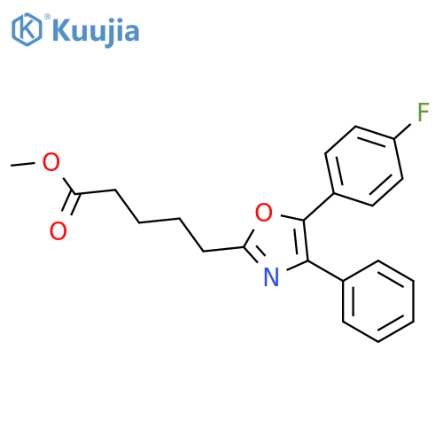 2-Oxazolepentanoic acid, 5-(4-fluorophenyl)-4-phenyl-, methyl ester structure