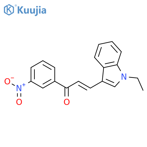 2-Propen-1-one, 3-(1-ethyl-1H-indol-3-yl)-1-(3-nitrophenyl)-, (E)- structure