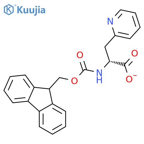 (2R)-2-({[(9H-fluoren-9-yl)methoxy]carbonyl}amino)-3-(pyridin-2-yl)propanoic acid structure