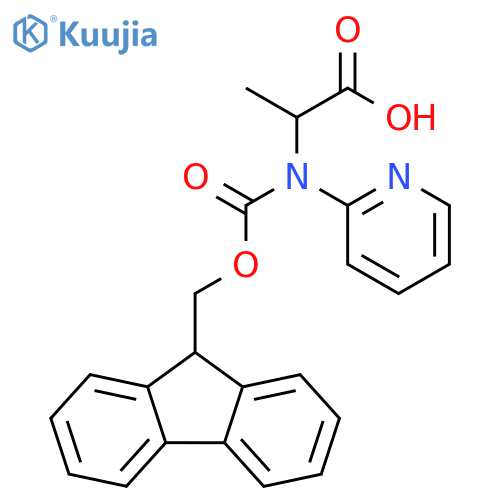 (αS)-α-[[(9H-Fluoren-9-ylmethoxy)carbonyl]amino]-2-pyridinepropanoic acid structure