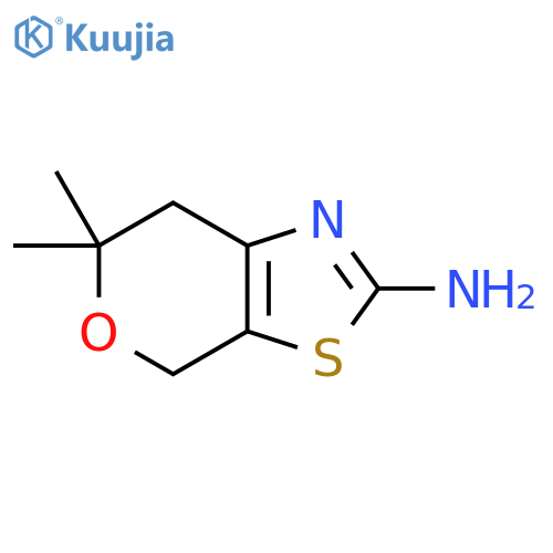 4H-Pyrano[4,3-d]thiazol-2-amine, 6,7-dihydro-6,6-dimethyl- structure