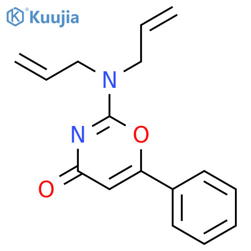 2-[Di(prop-2-en-1-yl)amino]-6-phenyl-4H-1,3-oxazin-4-one structure