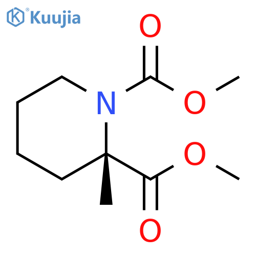 1,2-Piperidinedicarboxylic acid, 2-methyl-, 1,2-dimethyl ester, (2S)- structure