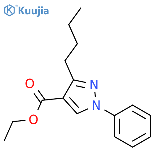 1H-Pyrazole-4-carboxylic acid, 3-butyl-1-phenyl-, ethyl ester structure