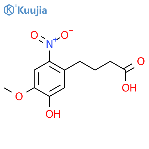 BENZENEBUTANOIC ACID, 5-HYDROXY-4-METHOXY-2-NITRO- structure