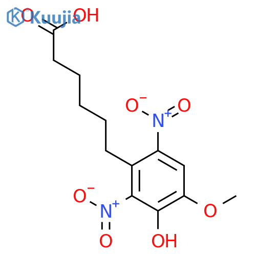 6-(3-Hydroxy-4-methoxy-2,6-dinitrophenyl)hexanoic acid structure