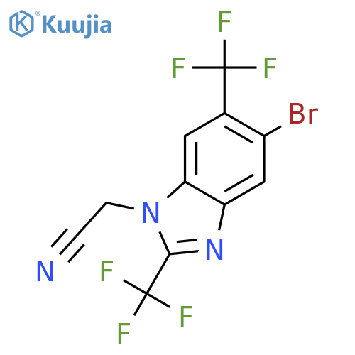 1H-Benzimidazole-1-acetonitrile, 5-bromo-2,6-bis(trifluoromethyl)- structure