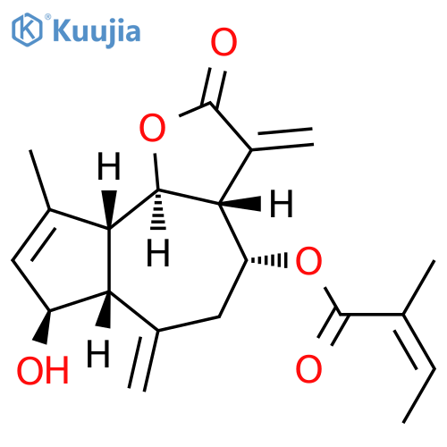 2-Butenoic acid, 2-methyl-, (3aR,4R,6aR,7S,9aR,9bR)-2,3,3a,4,5,6,6a,7,9a,9b-decahydro-7-hydroxy-9-methyl-3,6-bis(methylene)-2-oxoazuleno[4,5-b]furan-4-yl ester, (2Z)- structure