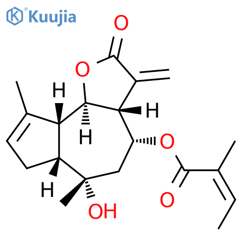 2-Butenoic acid, 2-methyl-, (3aR,4R,6S,6aR,9aR,9bR)-2,3,3a,4,5,6,6a,7,9a,9b-decahydro-6-hydroxy-6,9-dimethyl-3-methylene-2-oxoazuleno[4,5-b]furan-4-yl ester, (2Z)- structure