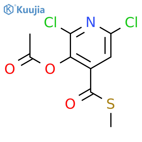 4-PYRIDINECARBOTHIOIC ACID, 3-(ACETYLOXY)-2,6-DICHLORO-, S-METHYL ESTER structure