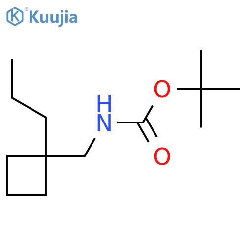 tert-butyl N-[(1-propylcyclobutyl)methyl]carbamate structure