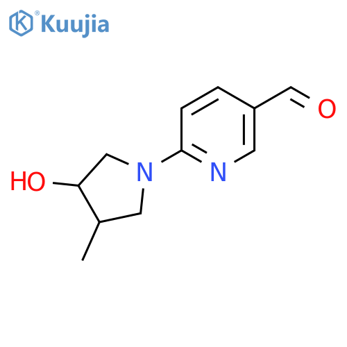 6-(3-Hydroxy-4-methylpyrrolidin-1-yl)pyridine-3-carbaldehyde structure