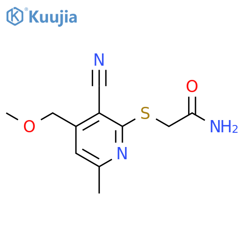 Acetamide, 2-[[3-cyano-4-(methoxymethyl)-6-methyl-2-pyridinyl]thio]- structure