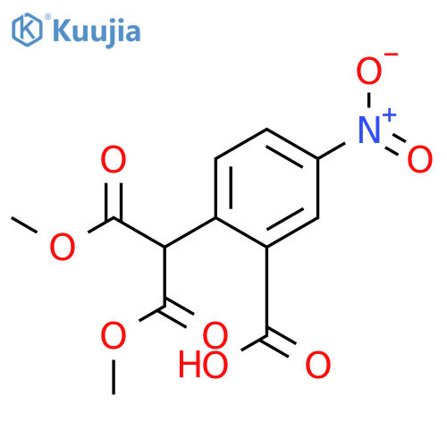 Propanedioic acid, (2-carboxy-4-nitrophenyl)-, 1,3-dimethyl ester structure