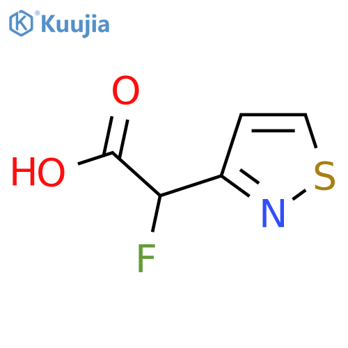 2-Fluoro-2-(1,2-thiazol-3-yl)acetic acid structure
