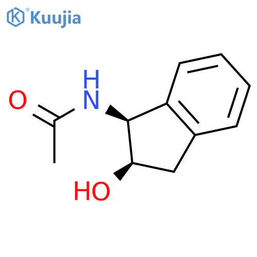 cis,rel-N-(1R,2S)-2-Hydroxy-2,3-dihydro-1H-inden-1-ylacetamide structure