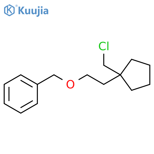 Benzene, [[2-[1-(chloromethyl)cyclopentyl]ethoxy]methyl]- structure