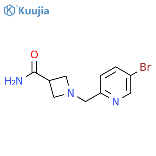 1-[(5-Bromopyridin-2-yl)methyl]azetidine-3-carboxamide structure
