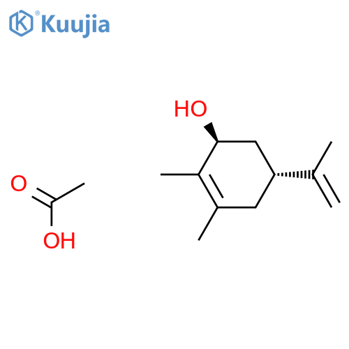 2-Cyclohexen-1-ol, 2,3-dimethyl-5-(1-methylethenyl)-, acetate, trans- structure
