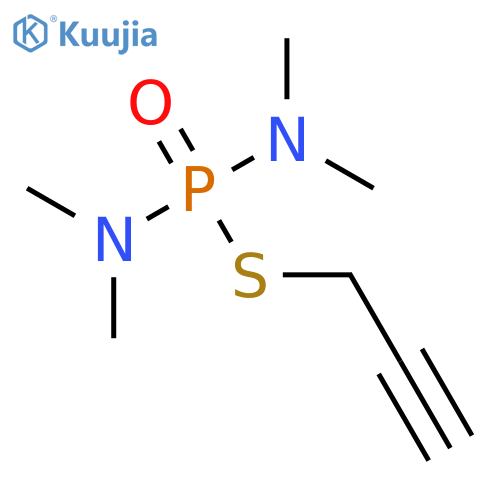 Phosphorodiamidothioic acid, tetramethyl-, S-2-propynyl ester structure