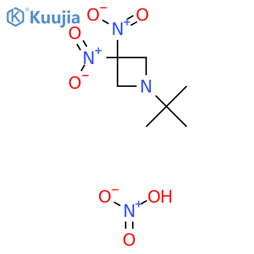 Nitric acid--1-tert-butyl-3,3-dinitroazetidine (1/1) structure