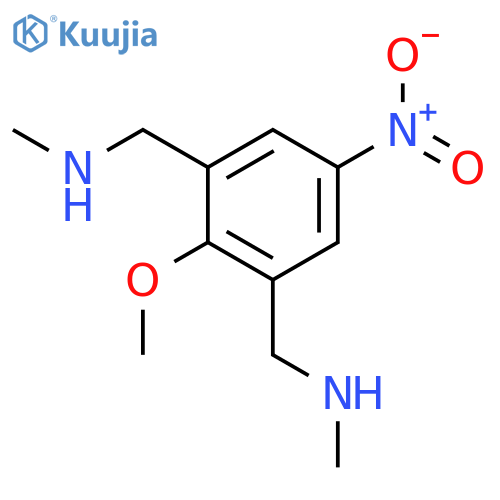 1,3-Benzenedimethanamine, 2-methoxy-N,N'-dimethyl-5-nitro- structure