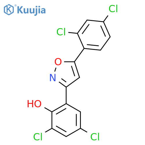 Phenol, 2,4-dichloro-6-[5-(2,4-dichlorophenyl)-3-isoxazolyl]- structure