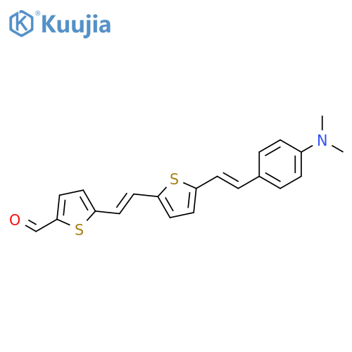 2-Thiophenecarboxaldehyde,5-[(1E)-2-[5-[(1E)-2-[4-(dimethylamino)phenyl]ethenyl]-2-thienyl]ethenyl]- structure