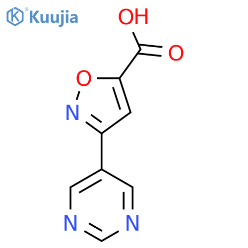 3-(Pyrimidin-5-yl)-1,2-oxazole-5-carboxylic acid structure