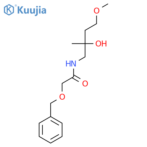 2-(benzyloxy)-N-(2-hydroxy-4-methoxy-2-methylbutyl)acetamide structure