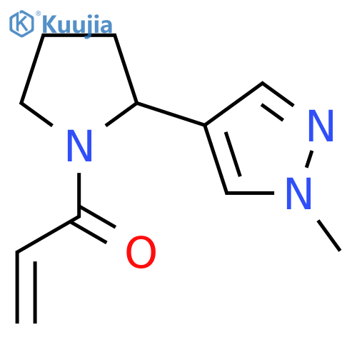 1-[2-(1-methyl-1H-pyrazol-4-yl)pyrrolidin-1-yl]prop-2-en-1-one structure