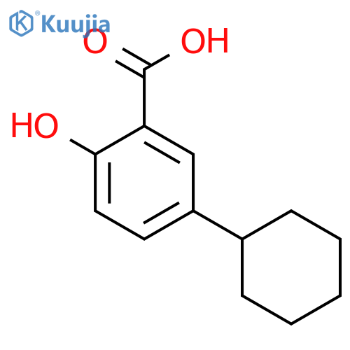 Benzoic acid,5-cyclohexyl-2-hydroxy- structure
