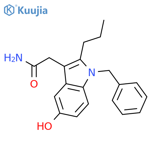 1H-Indole-3-acetamide, 5-hydroxy-1-(phenylmethyl)-2-propyl- structure
