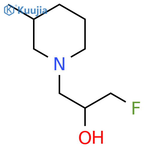 1-Fluoro-3-(3-methylpiperidin-1-yl)propan-2-ol structure