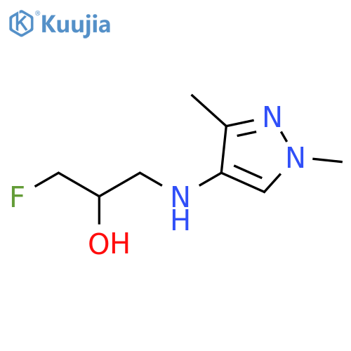 1-[(1,3-Dimethyl-1H-pyrazol-4-yl)amino]-3-fluoropropan-2-ol structure