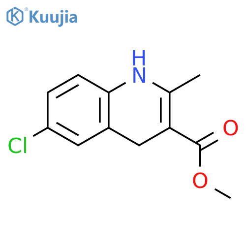 3-Quinolinecarboxylic acid, 6-chloro-1,4-dihydro-2-methyl-, methyl ester structure