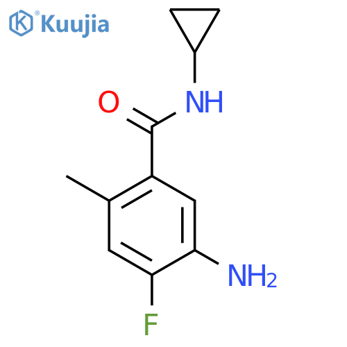 5-Amino-N-cyclopropyl-4-fluoro-2-methylbenzamide structure