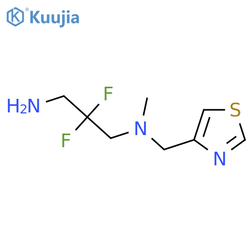 (3-Amino-2,2-difluoropropyl)(methyl)[(1,3-thiazol-4-yl)methyl]amine structure
